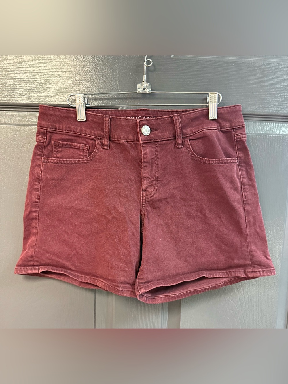 American Eagle Outfitters Wine Red Women's Jean Shorts
